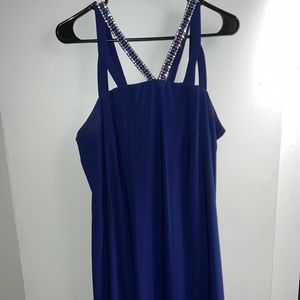 Blue formal midi dress